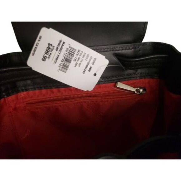 Longchamp LIMITED Black Lettering Logo Patch Leather XS Backpack New w/tag - Picture 5 of 8